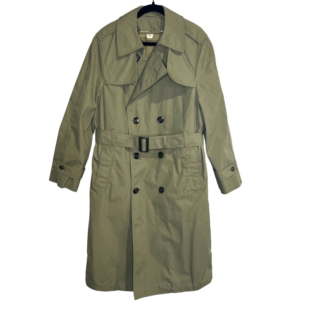 US Marine Corps All Weather Trench Coat Zip Lining Men 38R DSCP Valor Collection